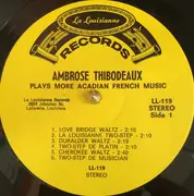 LP - Ambrose Thibodeaux - More Authentic Acadian French Music In Stereo