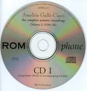 CD - Amelita Galli-Curci - The Complete Acoustic Recordings, Vol. 2 - Mono