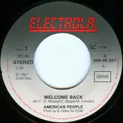 7inch Vinyl Single - American People - Welcome Back