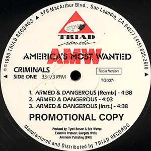 America's Most Wanted - Armed & Dangerous / Can You Step To This