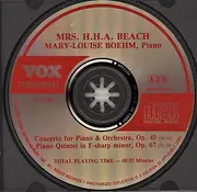 CD - Amy Marcy Cheney Beach - Piano Concerto/Quintet