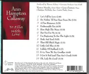 CD - Ann Hampton Callaway - To Ella With Love - Q-Pack
