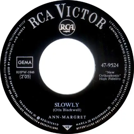 Ann Margret - Slowly / Row, Row, Row