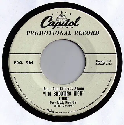 Ann Richards - I'm Shooting High / Poor Little Rich Girl