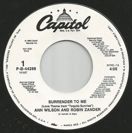 Ann Wilson And Robin Zander - Surrender To Me