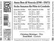 CD - Anna Bon di Venezia - Sechs Sonaten Für Flöte & Cembalo