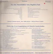 LP - Anna Magdalena Bach - Wdein Herz mir schenken - Aus Dem Notenbüchlein..