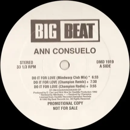 Ann Consuelo - Do It For Love