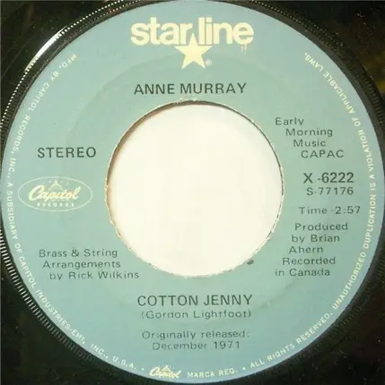 Anne Murray - Cotton Jenny