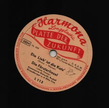 Annemarie Gutwel,l Rudolfi Kreuzberger a.o. - Die Lieb´ist due Katz´