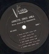 LP - Annette - Annette Sings Anka - Original 1st US, No photo