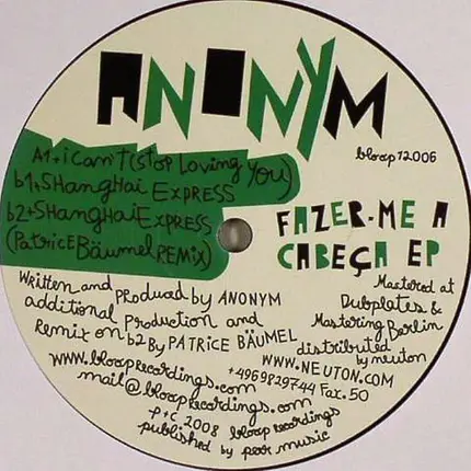 Anonym - Fazer-me A Cabeca EP