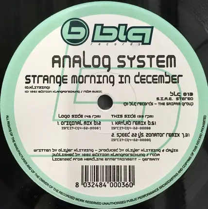 Analog System - Strange Morning In December