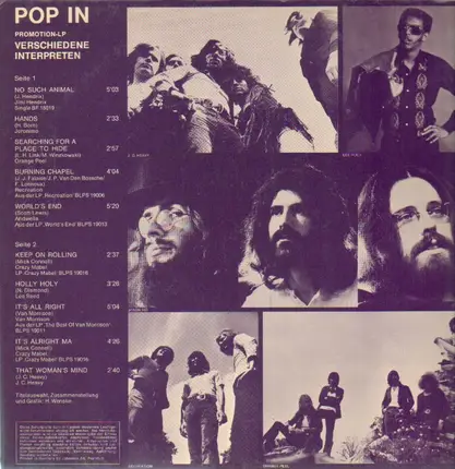 Andwella, Jimi Hendrix, Van Morrison, etc - Pop In