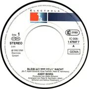 7inch Vinyl Single - Andy Borg - Bleib Bei Mir Heut Nacht