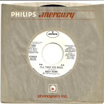 Andy Bown - I'll Take You Back