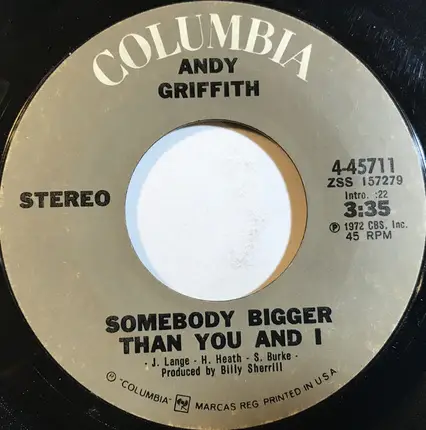 Andy Griffith - Lead Me To That Rock / Somebody Bigger Than You And I