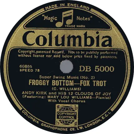 Andy Kirk And His Clouds Of Joy - Christopher Columbus / Froggy Bottom