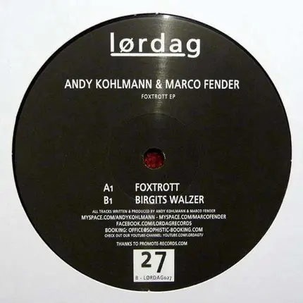 Andy Kohlmann & Marco Fender - Foxtrott EP