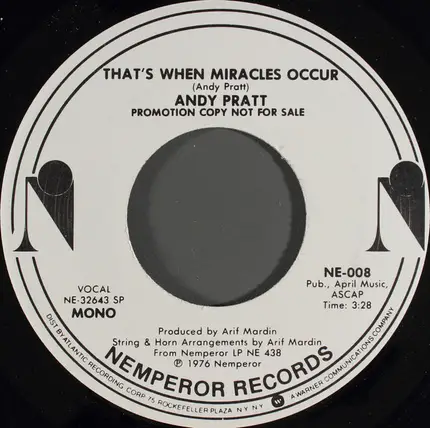 Andy Pratt - That's When Miracles Occur
