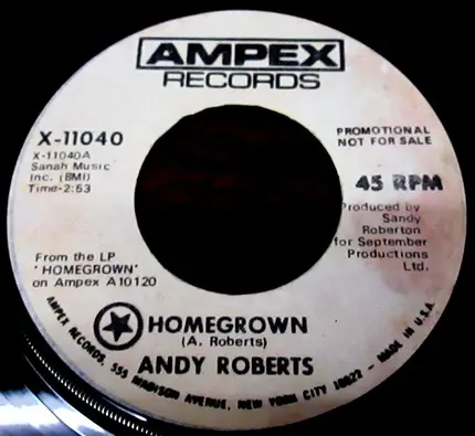 Andy Roberts - Homegrown / Keep My Children Warm