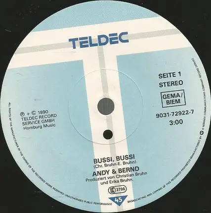 Andy Und Bernd - Bussi Bussi / Unser Franz