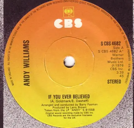 Andy Williams - If You Ever Believed