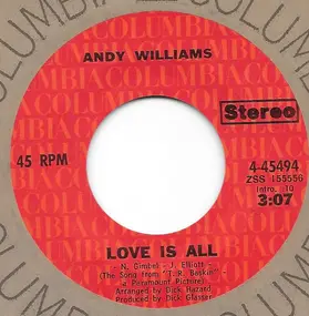 Andy Williams - Love Is All / Help Me Make It Through The Night