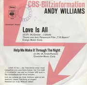 7inch Vinyl Single - Andy Williams - Love Is All