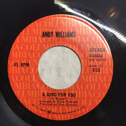 Andy Williams - A Song For You / You've Got A Friend