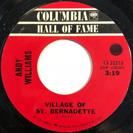 Andy Williams - Lonely Street / Village Of St. Bernadette
