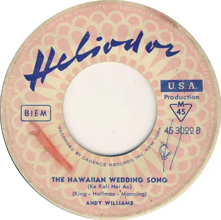Andy Williams - The House Of Bamboo / The Hawaiian Wedding Song (Ke Kali Nei Au)