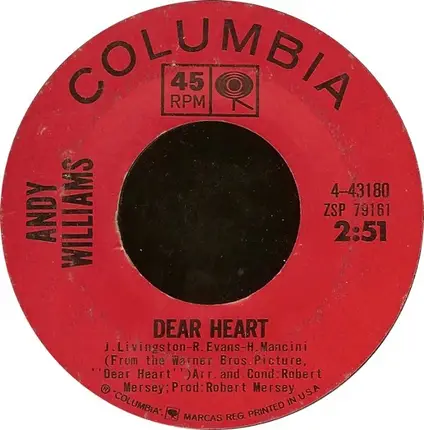 Andy Williams - Dear Heart