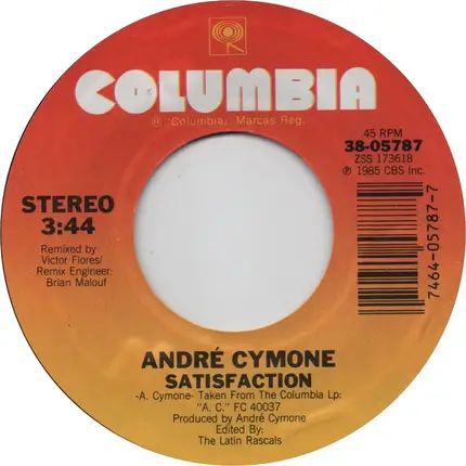 André Cymone - Satisfaction / Vacation