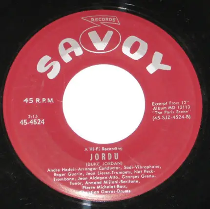 André Hodeir - Parisian Thoroughfare / Jordu