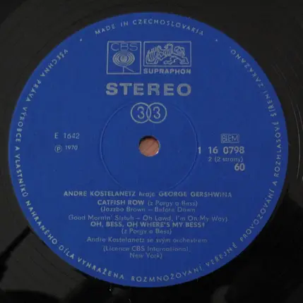 André Kostelanetz And His Orchestra , George Gershwin - Kostelanetz Hraje Gershwina