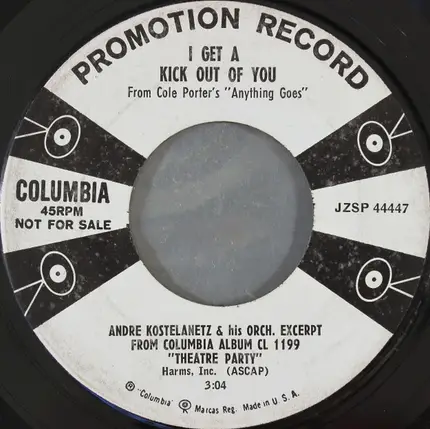 André Kostelanetz And His Orchestra - You're The Top / I Get A Kick Out Of You