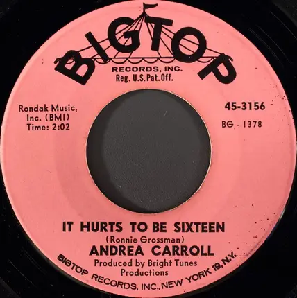 Andrea Carroll - It Hurts To Be Sixteen
