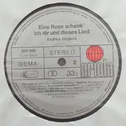 LP - Andrea Jürgens - Eine Rose Schenk Ich Dir...Und Dieses Lied