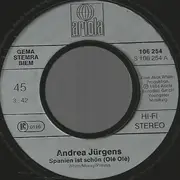 7inch Vinyl Single - Andrea Jürgens - Spanien Ist Schön (Olé Olé)