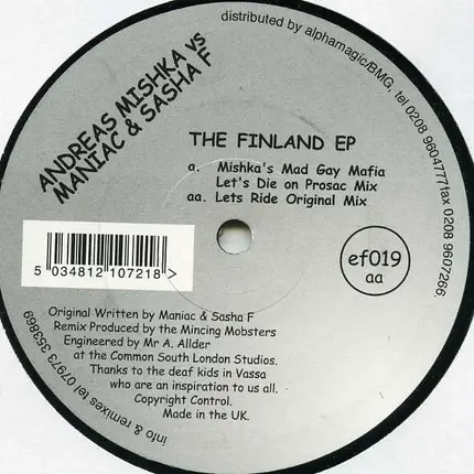 Andreas Mishka vs DJ Maniac & Sasha F - The Finland EP