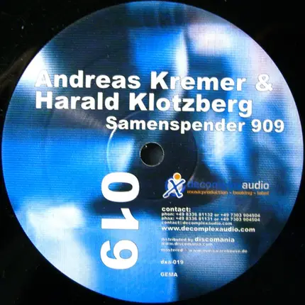Andreas Kremer & Harald Klotzberg - Samenspender 909