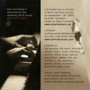 CD - Andreas Schmidt | John Schröder | Christian Ramond - Hommage Á Tristano