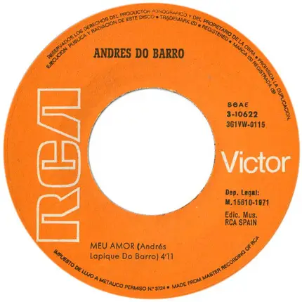 Andrés Do Barro - Meu Amor / Pois Eu...