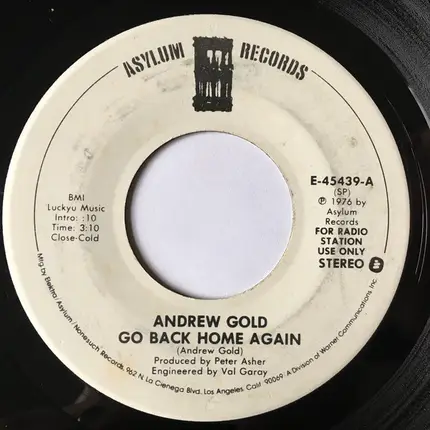 Andrew Gold - Go Back Home Again