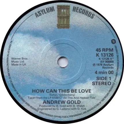Andrew Gold - How Can This Be Love