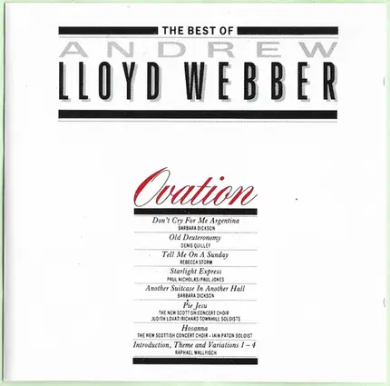 Andrew Lloyd Webber - Ovation - The Best Of Andrew Lloyd Webber