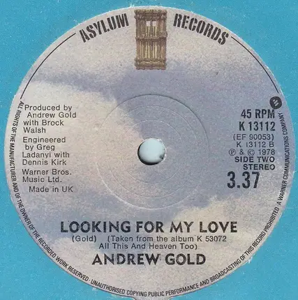Andrew Gold - Never Let Her Slip Away