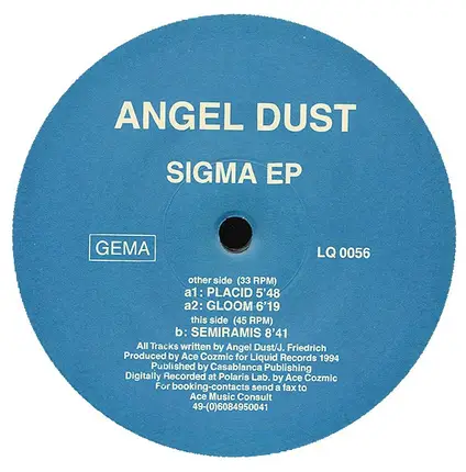 Angel Dust - Sigma EP
