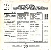 7inch Vinyl Single - Angelo Francesco Lavagnino - Airs De Films N° 5 - Continent Perdu - Mono
